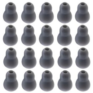 emagtech 20pcs soft earplug replacement silicone ear plugs comfortable noise cancelling ear plugs accessories for stethoscope grey