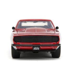 Jada 1967 Chevrolet Camaro Candy Red and Silver Metallic Bigtime Muscle Series 1/24 Diecast Model Car