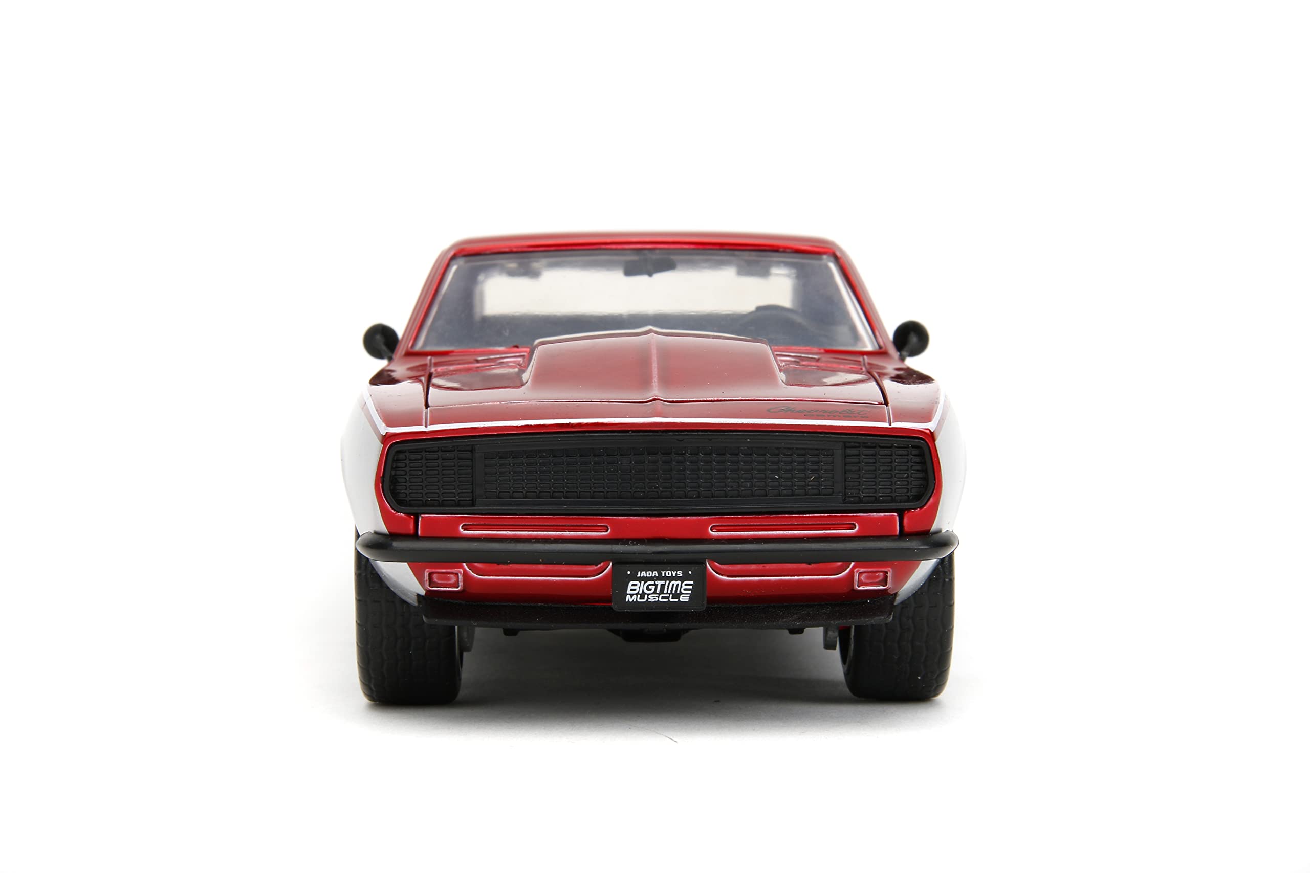 Jada 1967 Chevrolet Camaro Candy Red and Silver Metallic Bigtime Muscle Series 1/24 Diecast Model Car