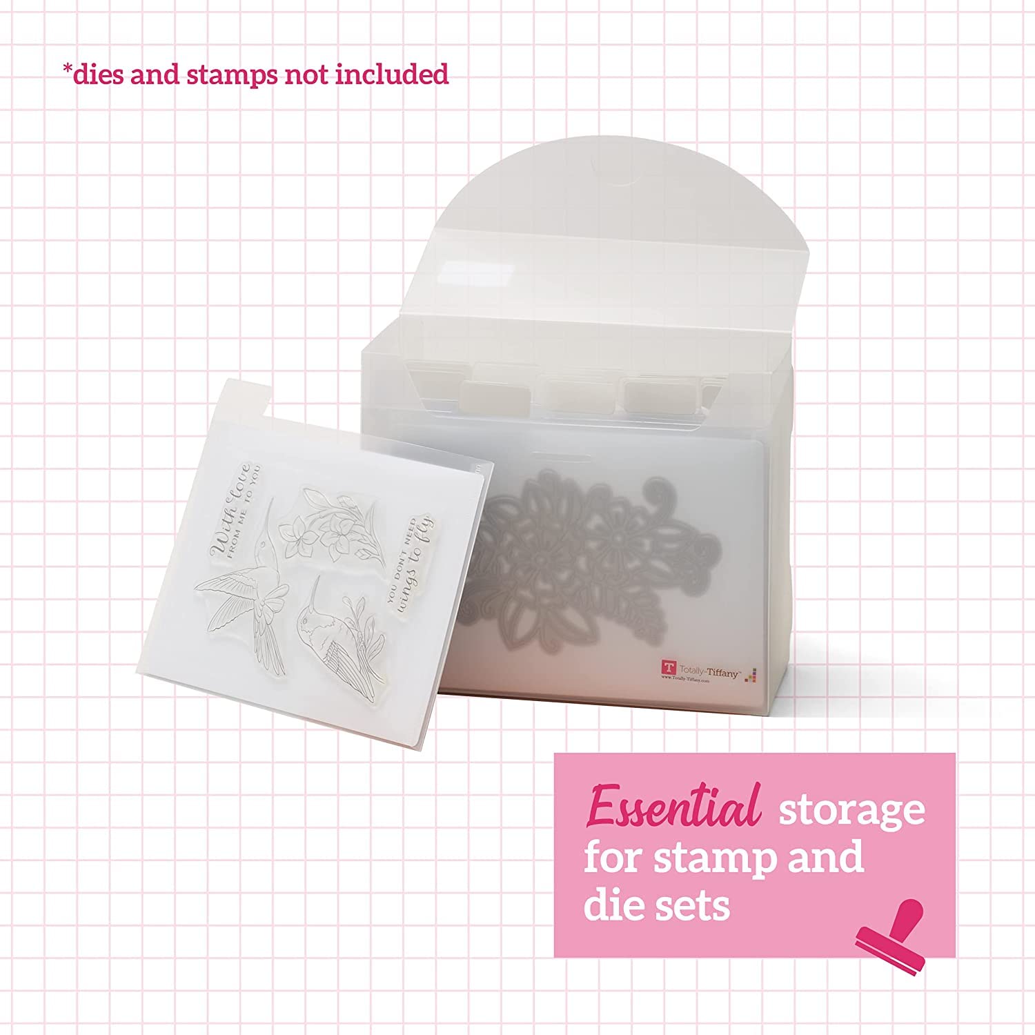 Totally Tiffany Die and Stamp Storage Power Pack, Bundle of 3 Packs, Storage for up to 90 Stamp and Die Sets