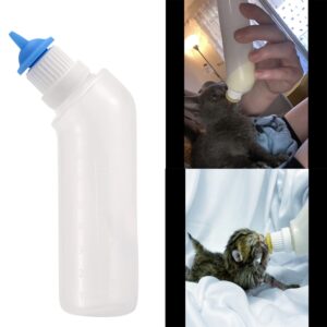 Xuandea 5Pcs Blue Mini Pet Feeding Silicone Nipple with Bottle for Puppy Cat or Other Pets