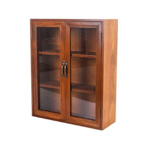 rzgzklsh vintage countertop cabinet14.5"x5.2"x18"medicine cabinet,display case with organic board door,kitchen cabinets with drawers,spice cabinet,apothecary cabinet,organization and storage