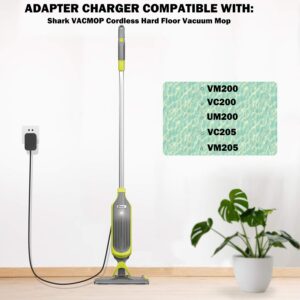 Charger for Shark VACMOP VM200 VM200C VM20026 UM200 UM205 VC200 VC205 VM190 VM19026 VMP30 Series 10.8V Li-ion Battery Pro Cordless Hard Floor Vacuum Mop Replacement Power Adapter 5.9Ft