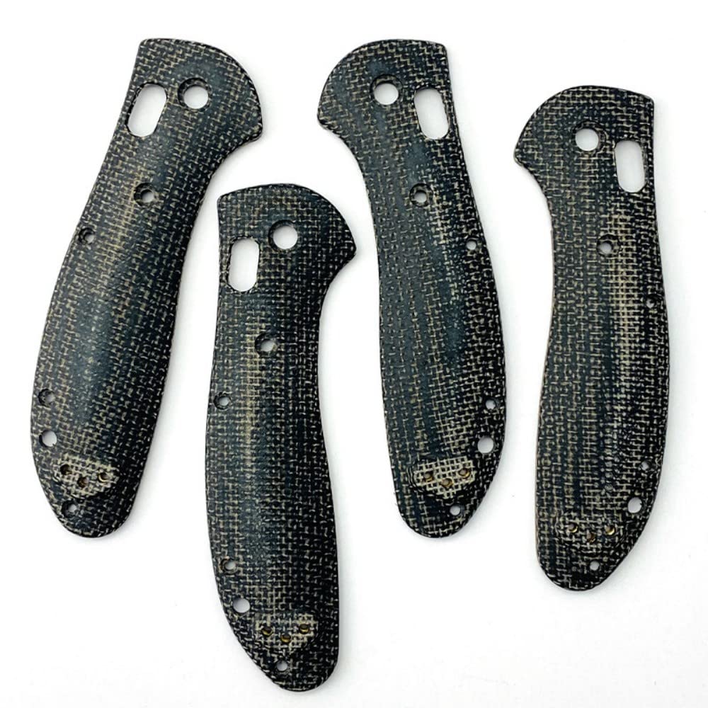 Aibote 1 Pair Micarta Handle Scales Handles Patch DIY Tool Material Designed for Benchmade Griptilian 551 550(Screws Included)