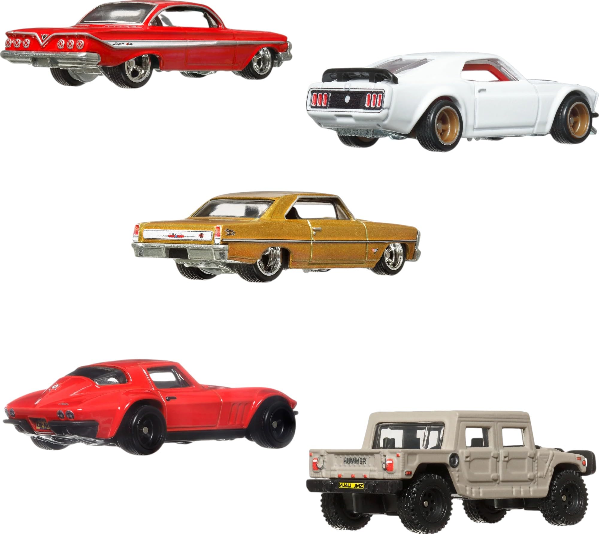 Hot Wheels Cars, Premium Fast & Furious 1:64 Scale 5-Pack Die-Cast Toy Cars for Collectors, HKF07