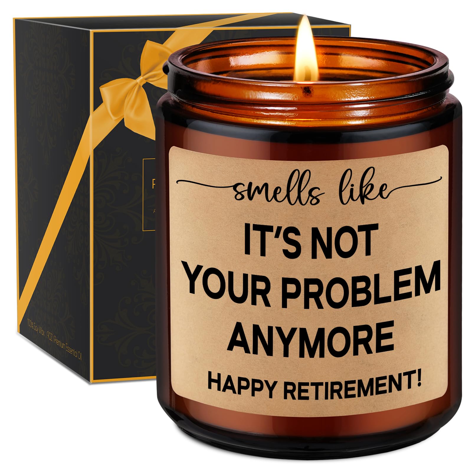 Miracu Scented Candles - Retirement Gifts for Woman, Funny Retirement Gifts for Men Women 2024 - Happy Retirement Decorations, Farewell Gifts for Coworkers Work Bestie Friends Boss Retiring