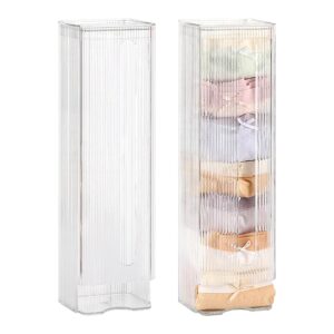 acdesign 2pcs wall mount sock underwear drawer organizer, wall hanging underwear storage box for wardrobe cabinet bedroom socks lingerie