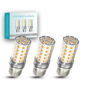 haoniuled e26 bulb 10w 3 pack led corn light bulb warm white 2700k 1100 lumen 100 watt equivalent e26/e27 base non-dimmable led bulbs, candelabra edison light bulb for indoor home household lighting