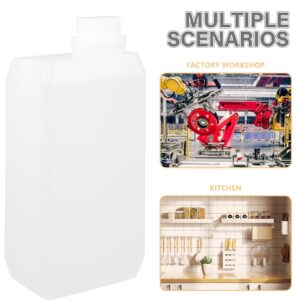 Mobestech Hdpe Side Bottle Empty Plastic Bottles Plastic Gallon Jug 1 Gallon Plastic Jug Plastic Milk Container Large Empty Jug Liquid Glue Plastic Bottles with Lids Storage Bottle White Car