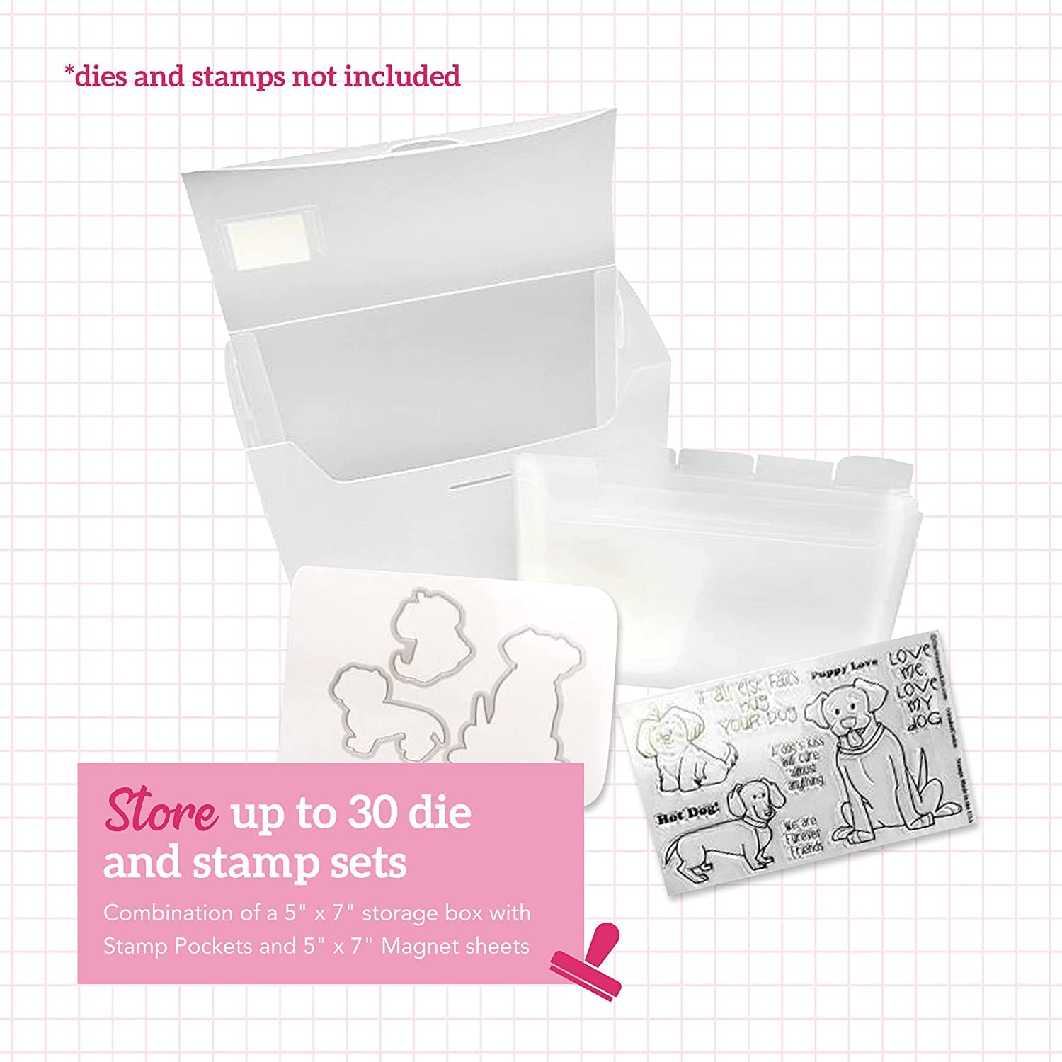 Totally Tiffany Die and Stamp Storage Power Pack, Bundle of 3 Packs, Storage for up to 90 Stamp and Die Sets