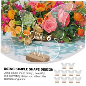 10 Sets Butterfly Seat Card Acrylic Transparent Table Three-Dimensional