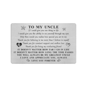 yobent my uncle gifts for men, happy uncle birthday card from niece nephew, personalized christmas thank you uncle gift, i love my uncle wallet card