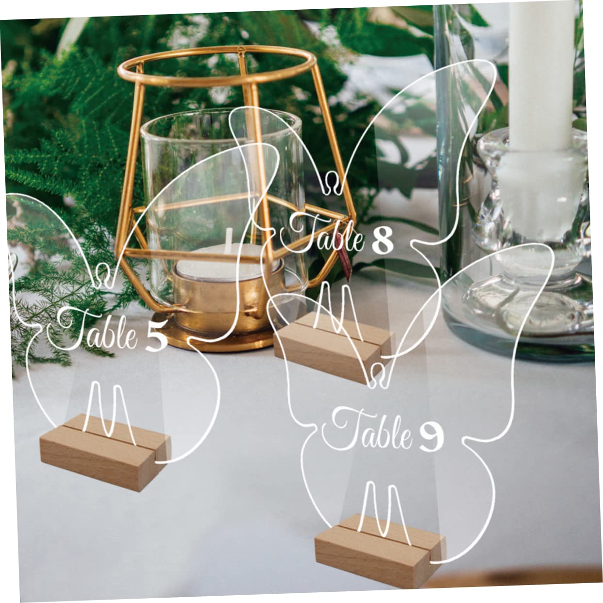 10 Sets Butterfly Seat Card Acrylic Transparent Table Three-Dimensional