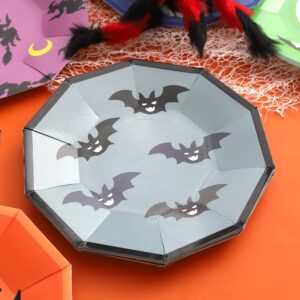 Winoo Design Halloween Plates - 48 PK - Halloween Paper Plates Disposable for Halloween Decor Halloween Decorations for Table Halloween Party Supplies Halloween Party Favor