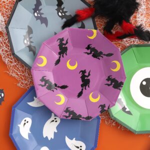 Winoo Design Halloween Plates - 48 PK - Halloween Paper Plates Disposable for Halloween Decor Halloween Decorations for Table Halloween Party Supplies Halloween Party Favor