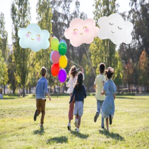 6PCS Cloud Balloons Foil Mylar Smile Cloud Balloons for Baby Shower and Birthday Party Decorations Supplies