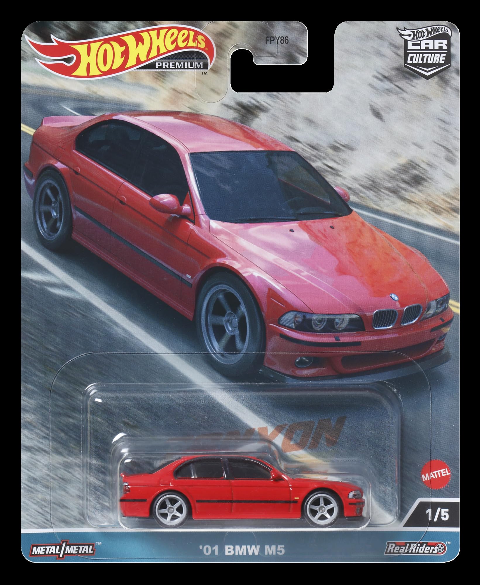 Hot Wheels Premium 2023 Car Culture Canyon Warriors '01 BMW M5 1:64 Diecast Mode Car