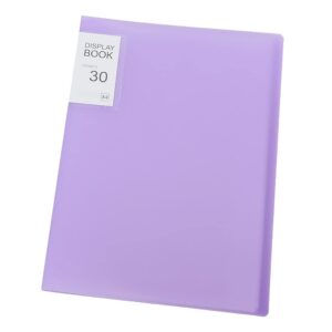 a4 diamond arts storage book for diamond pictures kits 30 pages diamond art sleeves protectors painting portfolio presentation storage book folder clear pockets 12x9inch (purple)