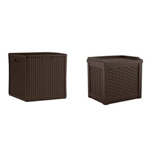 suncast 60 gallon and 22 gallon resin outdoor storage box bundle