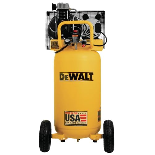 Dewalt DXCM251.COM 2 HP 25 Gallon 200 Max PSI 7.7 SCFM @ 40 PSI 6.2 SCFM @ 90 PSI Oil-Lubed Belt Drive Electric Portable Vertical Air Compressor