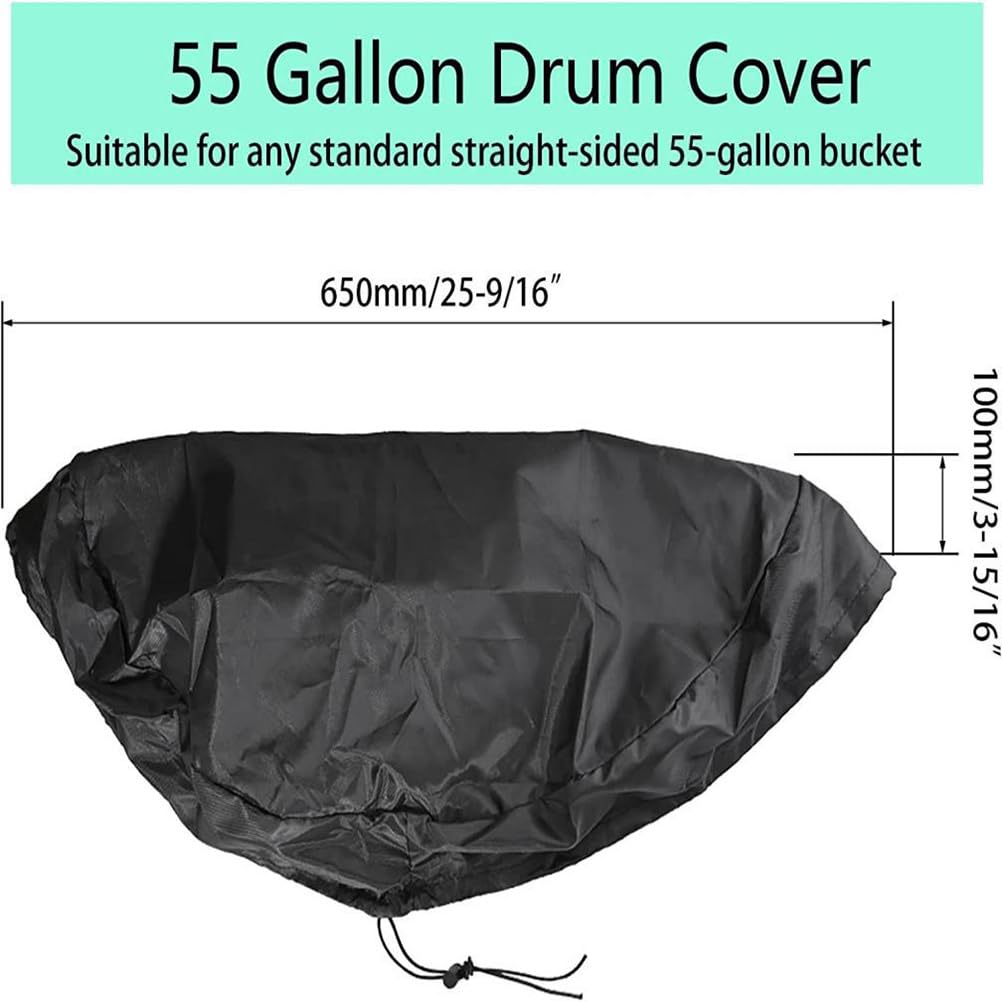 GANAZONO Bucket Lid Water Can Trash Can Lid Lock Can Covers Bucket Cover Storage Tank Cover Outdoor Barrel Cover Sofa Cover Oxford Cloth Black Complex Trash Can Cover Outdoor Tank Cover