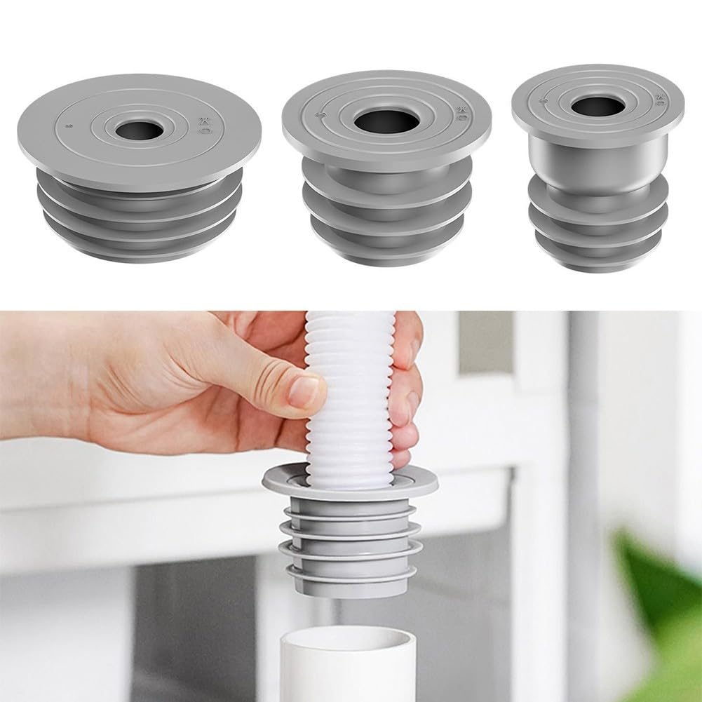 Silicone Anti-Odor Floor Drain Sewer Deodorant Cover, Washing Machine Drain Pipe Seal, Anti-Odor Floor Drain Sewer Pipe Seal Ring Sealing Cover, Gray