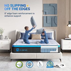 Avenco Hybrid Mattress California King,12 Inch Cal King Mattress in a Box, Medium Firm Innerspring Bed Mattress California King with Individual Pocket Springs & Comfort Foam for Pressure Relief