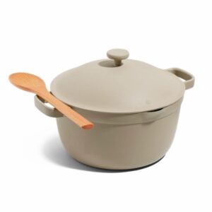 our place perfect pot - 5.5 qt. nonstick ceramic sauce pan with lid | versatile cookware for stovetop and oven | steam, bake, braise, roast | ptfe and pfoa-free | toxin-free, easy to clean | steam