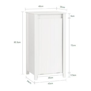 Haotian Laundry Cabinet Laundry Chest Bathroom Cabinet Storage Cabinet with Laundry Basket, White BZR100-W