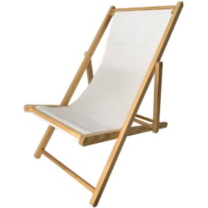 TBACW Replacement Canvas Replacement Cloth for Patio Lounge Chair Beach Sling Chair Reclining Beach Chair-No Wooden Frame-Only Replacement Canvas (White)