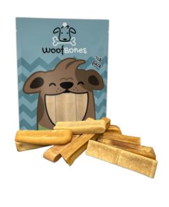 woofbones premium yak cheese himalayan dog chews, all-natural, gluten-free, grain-free, lactose-free, long-lasting yak chews for dogs healthy dog treats (large chew 1lb pack)