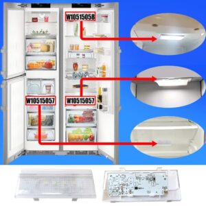 W10515057 LED Light Replacement for WRS325FDAW04 REFRIGERATOR, SIDE-BY-SIDE, W/DISPENSER Repl. WPW10515057 (AP6022533),3021141, PS11755866, W10398007