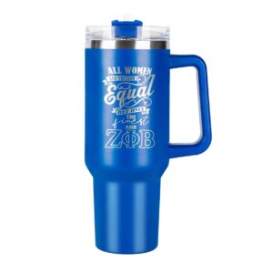 bbgreek zeta phi beta official vendor - stainless steel insulated tumbler - 40 oz - sorority paraphernalia