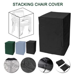 LONONE Outdoor Stackable Patio Furniture Seat Cover, Patio Waterproof and Dustproof Chair Cover, Durable Furniture Chair Cover,Green