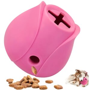 dxmnoly dog treat ball food dispensing toys, soft rubber chewers treats stuffable dog toys, tumbler leaking ball dog toys for teeth cleaning and food leakage for small medium large dogs