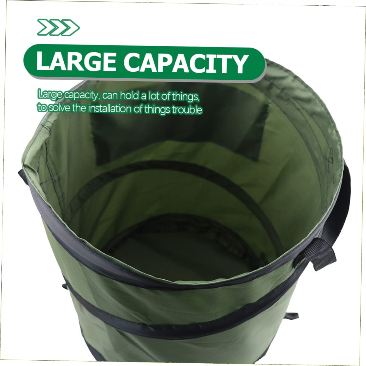 BESPORTBLE Foldable Trash Can, 30 Gallon Capacity, Alloy Steel Material, Easy to Use, Portable, Suitable for Camping, Tailgate Parties, Backyard Barbecues, Picnics, Beach Trips