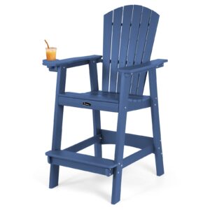 funberry tall adirondack chair,balcony chair with connecting tray,adirondack bar stools with cup holder,high top adirondack chairs,resin high back outdoor chairs,lifeguard chair