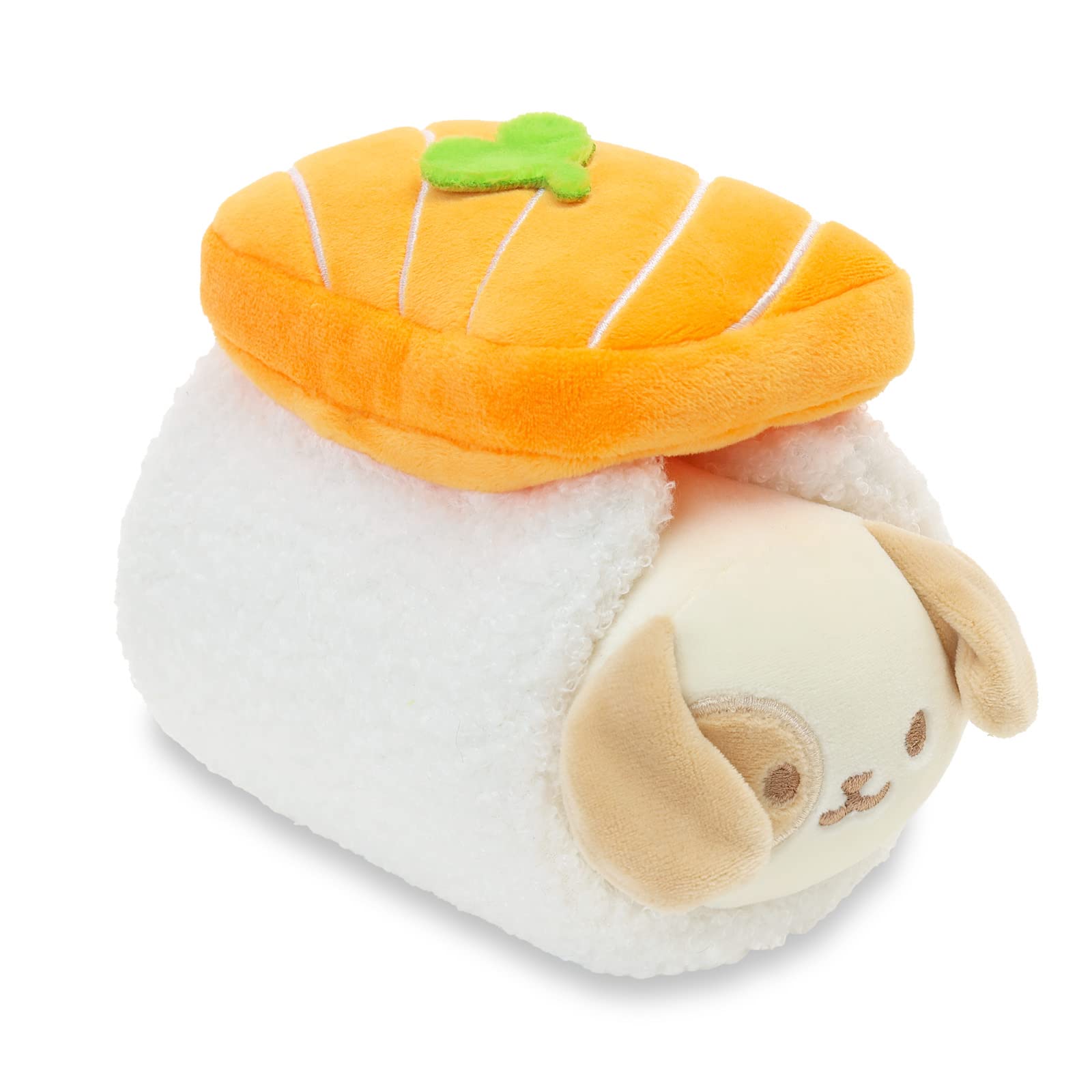 Anirollz Stuffed Animal Plush Toy – Small Sushi Food Theme Outfitz Plush Doll | Soft, Squishy, Warm, Cute, Comfort, Safe | Birthday Gift Pillow with Puppy Dog in Salmon Sushi 6" Puppiroll