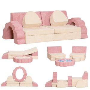 loaol kids couch, modular kids play couch, multifunctional foam toddler couch for playroom, imaginative convertible foam couch for creative girls and boys, kids couch toddler sofa