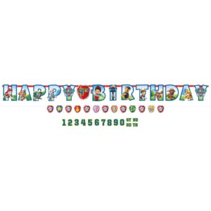 paw patrol personalized jumbo letter birthday banner kit