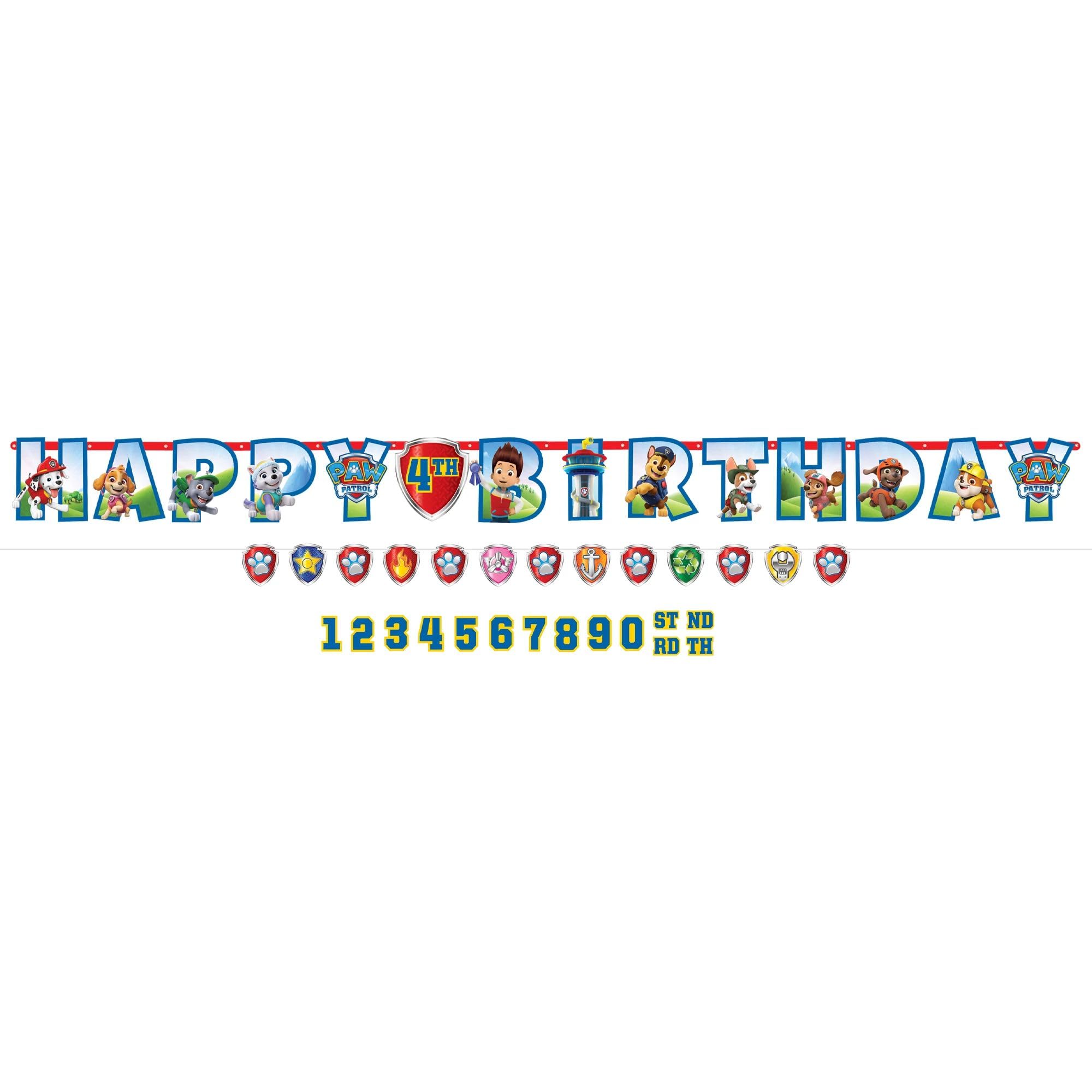 Paw Patrol Personalized Jumbo Letter Birthday Banner Kit