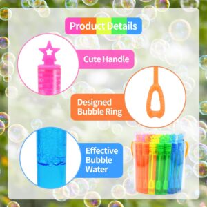 40 Pack Bubbles for Kids Party Favors - 5 Colors Mini Stars Bubble Wand Bulk with Bubbles Refill Solution Toys for Carnival Christmas Fiesta Easter Basket Goodie Bag Stuffers Birthday Gifts Supplies