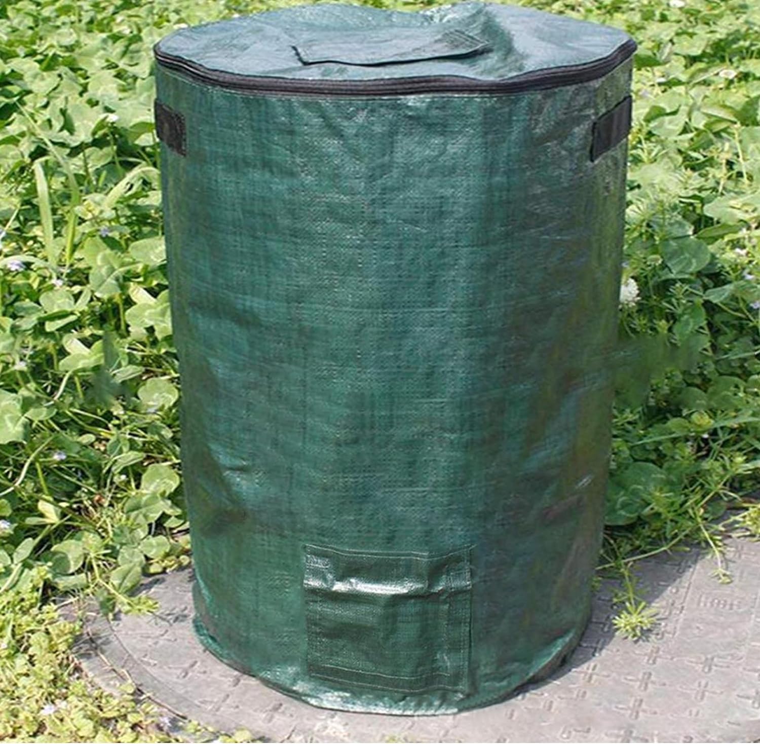 Compost Bin Bags,Big Compost Bag,Garden Compost Bin Bags,80 Gallon(300L) Compost Bin for Garden Yard Garbage cans (Green 1pc)