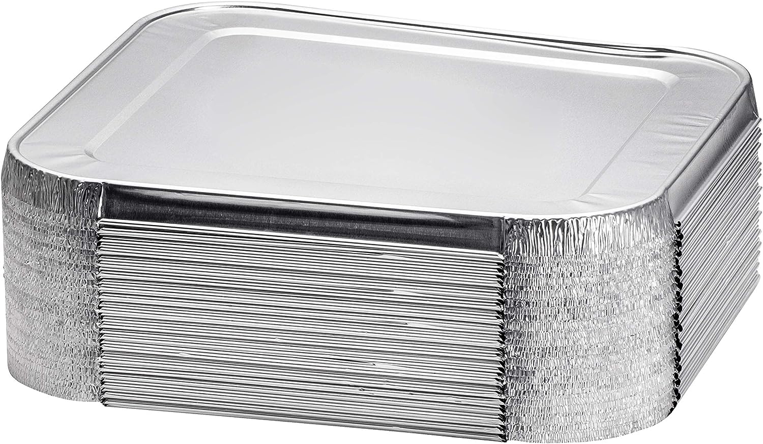 LUCKMETA 21" x 13 ” Aluminum Foil Pans With Lids (20 Pack), Full-Size Deep Steam Pan and Oven Buffet Trays, Food Containers for Catering, Baking, Roasting & Reheating, Recyclable