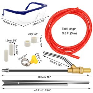 Pressure Washer Sandblasting Kit, 5000 PSI Wet Abrasive Sandblaster Attachment with Goggles, Power Washer Sandblasting with 3 Sets Replacement Ceramics Nozzle, 1/4'' Quick Disconnect Sandblaster Kit