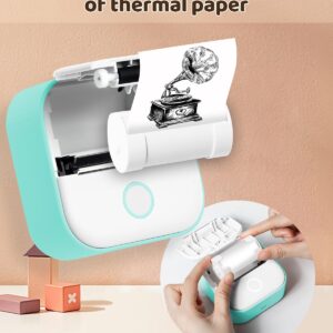 T02 Mini Sticker Printer Thermal Paper, M02L White Non-Sticky Paper, Compatible With Memoking, Memoqueen, Phomemo T02 Pocket Printer, Black On White Paper, 53mm x 3.5m, 3 Rolls, Keep for 10 Years