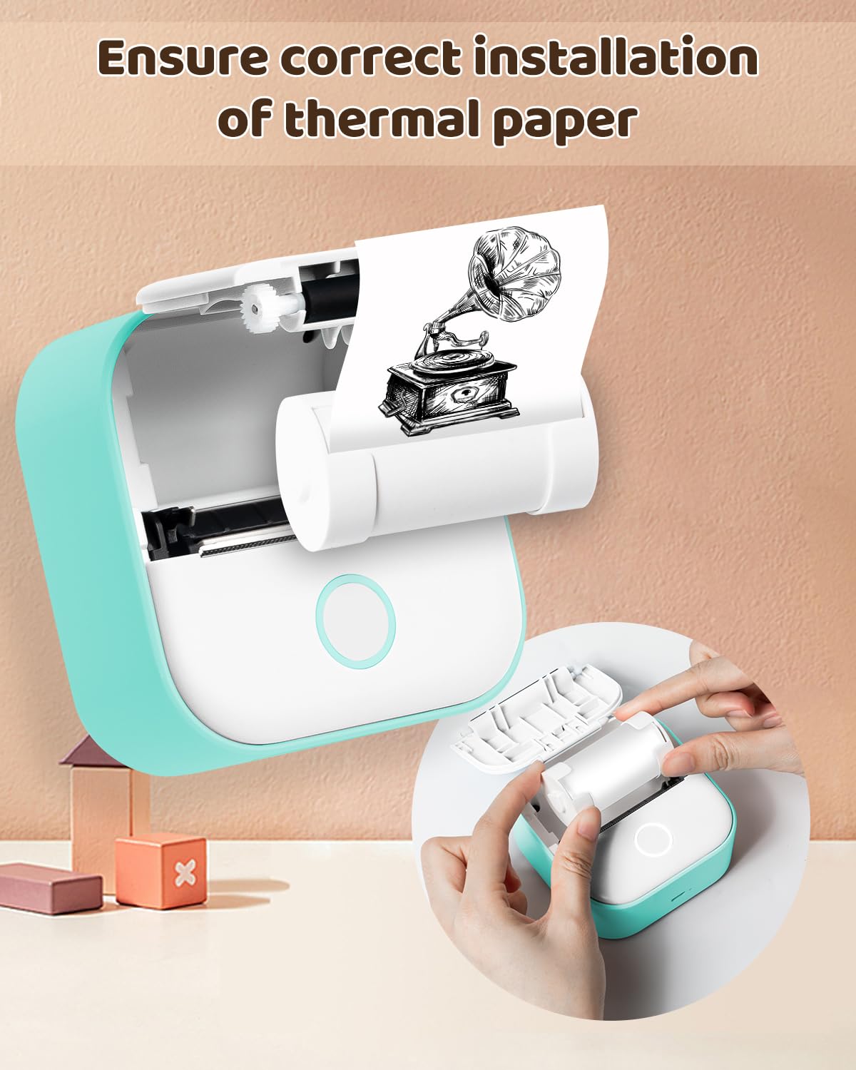 T02 Mini Sticker Printer Thermal Paper, M02L White Non-Sticky Paper, Compatible With Memoking, Memoqueen, Phomemo T02 Pocket Printer, Black On White Paper, 53mm x 3.5m, 3 Rolls, Keep for 10 Years