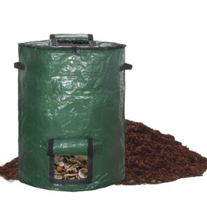 compost bin bags,big compost bag,garden compost bin bags,80 gallon(300l) compost bin for garden yard garbage cans (green 1pc)