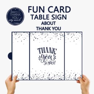 Vlipoeasn Thank You Party Guest Book Alternative, Blue Thank You All You Do, Signature Thank You Sign,Retirement Office Party Decor, Thanks to Staff Teachers Professors Doctor Nurses Party Decorations