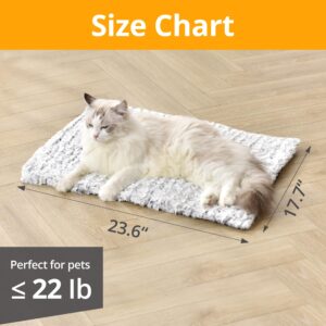 Petace Self Warming Cat Bed, 24" x 18" Ultra Soft Cat Dog Pet Heating Pad for Indoor Outdoor, Non-Slip Heated Cat Mat Thermal Blanket